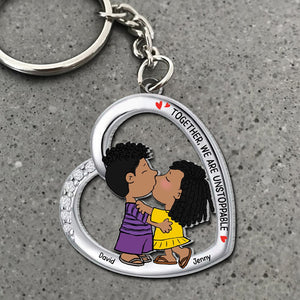 Personalized Gifts For Couple Keychain 02ohtn060125hg Together We're Unstoppable-Homacus