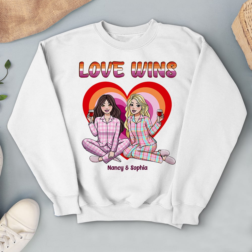 Personalized Gifts For Couple Shirt 06htpu210624hh LGBT Lesbians Couple Barbie Theme-Homacus