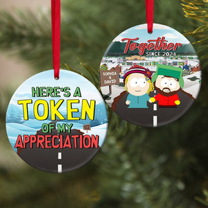 Personalized Gifts For Couple Christmas Ornament 01totn021124hg Here's A Token Of My Appreciation-Homacus