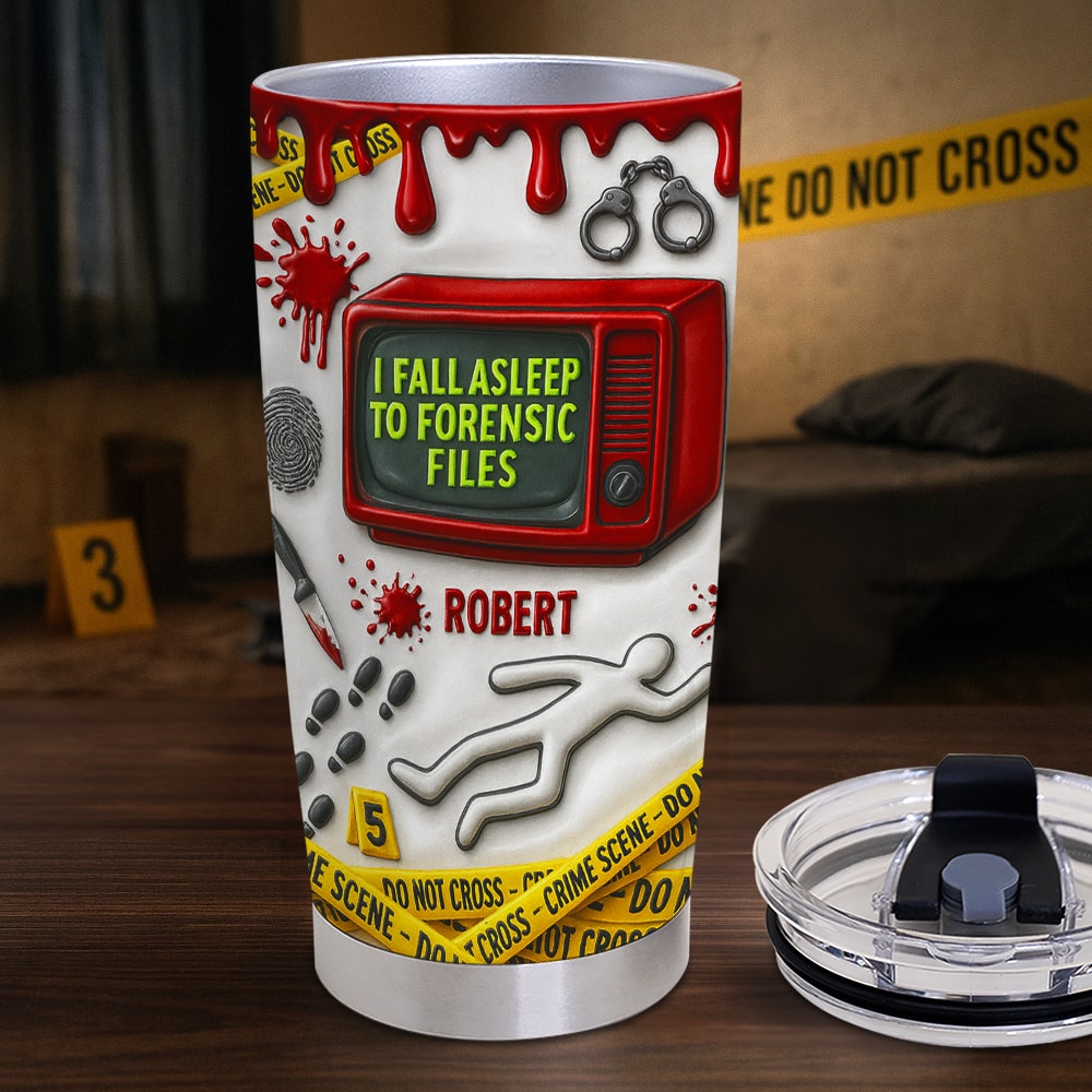 Crime Scene Tumbler, Personalized Gifts For True Crime Fans 03totn090825-Homacus