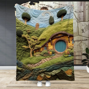 Gifts For Fantasy Novel & Movie Fans Blanket 03qhtn120924 Various Locations Quilted Art Effect-Homacus