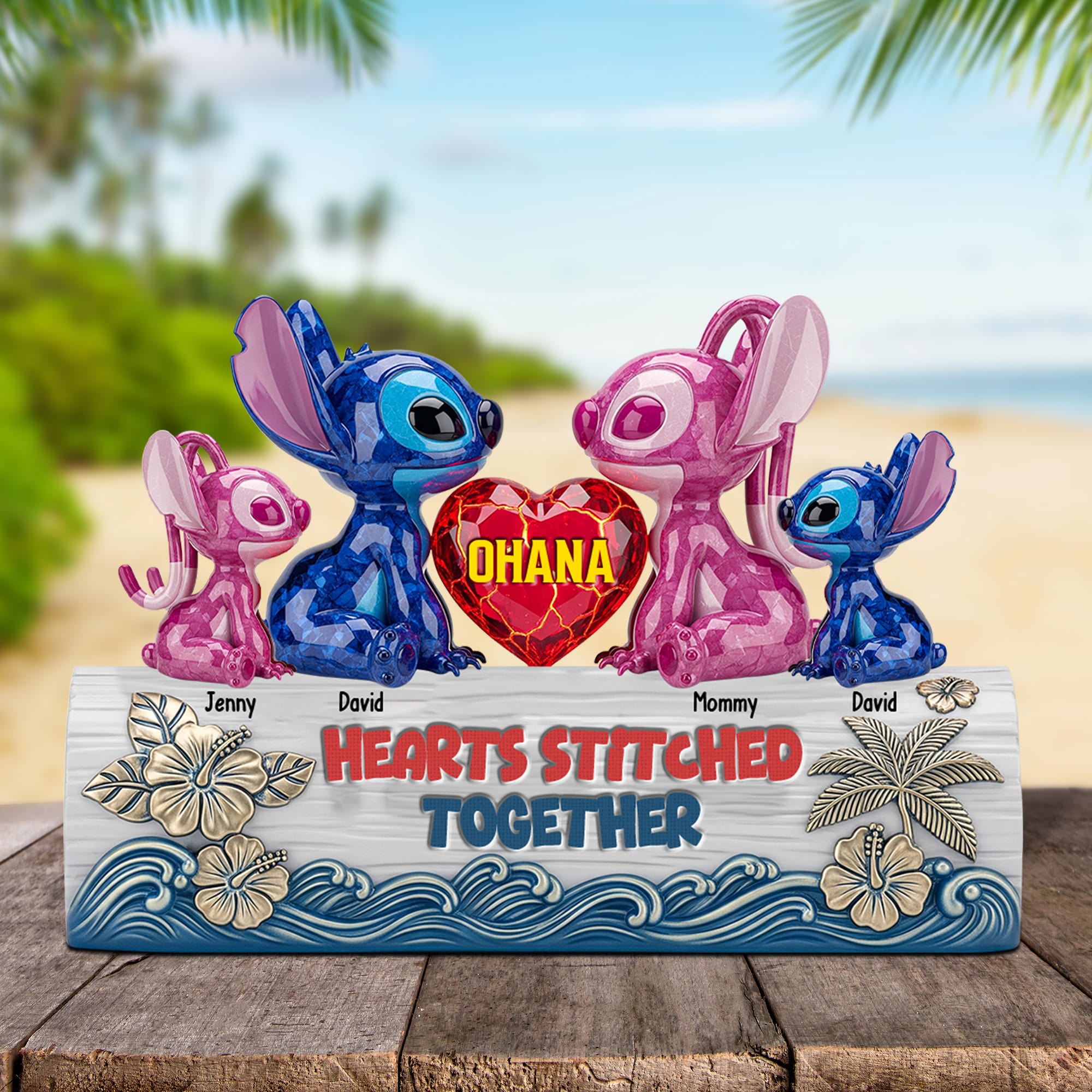 Blue Monster Family Plaque - Personalized Gifts For Family 01ohtn310525-Homacus