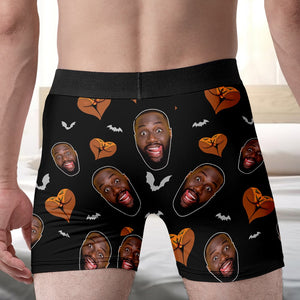 Custom Photo Gifts For Couple Boxer Briefs 02xqtn020824 Halloween Pumpkin Broom-Homacus