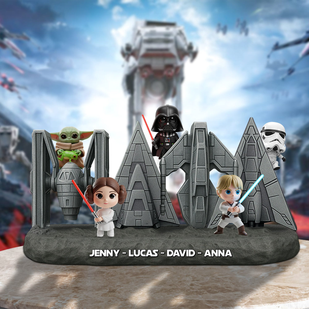 Personalized Gifts For Mom Plaque, Mom Surrounded By Her Galactic Troop 03qhtn180425-Homacus