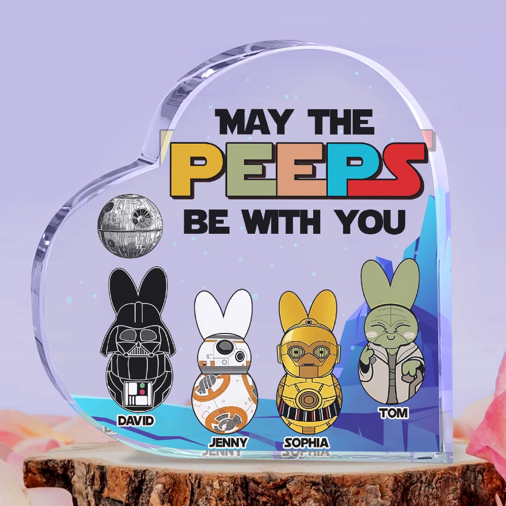 Personalized Gifts For Family Heart Plaque May The Peeps Be With You 02katn210224 Easter's Day Gifts-Homacus
