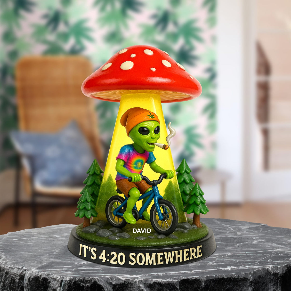 Funny Alien Acrylic Plaque Personalized Gifts For Smoker 01totn200525-Homacus