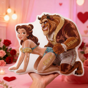 Funny Couple Pillow - Personalized Gifts For Couple 06TGDT161225-Homacus