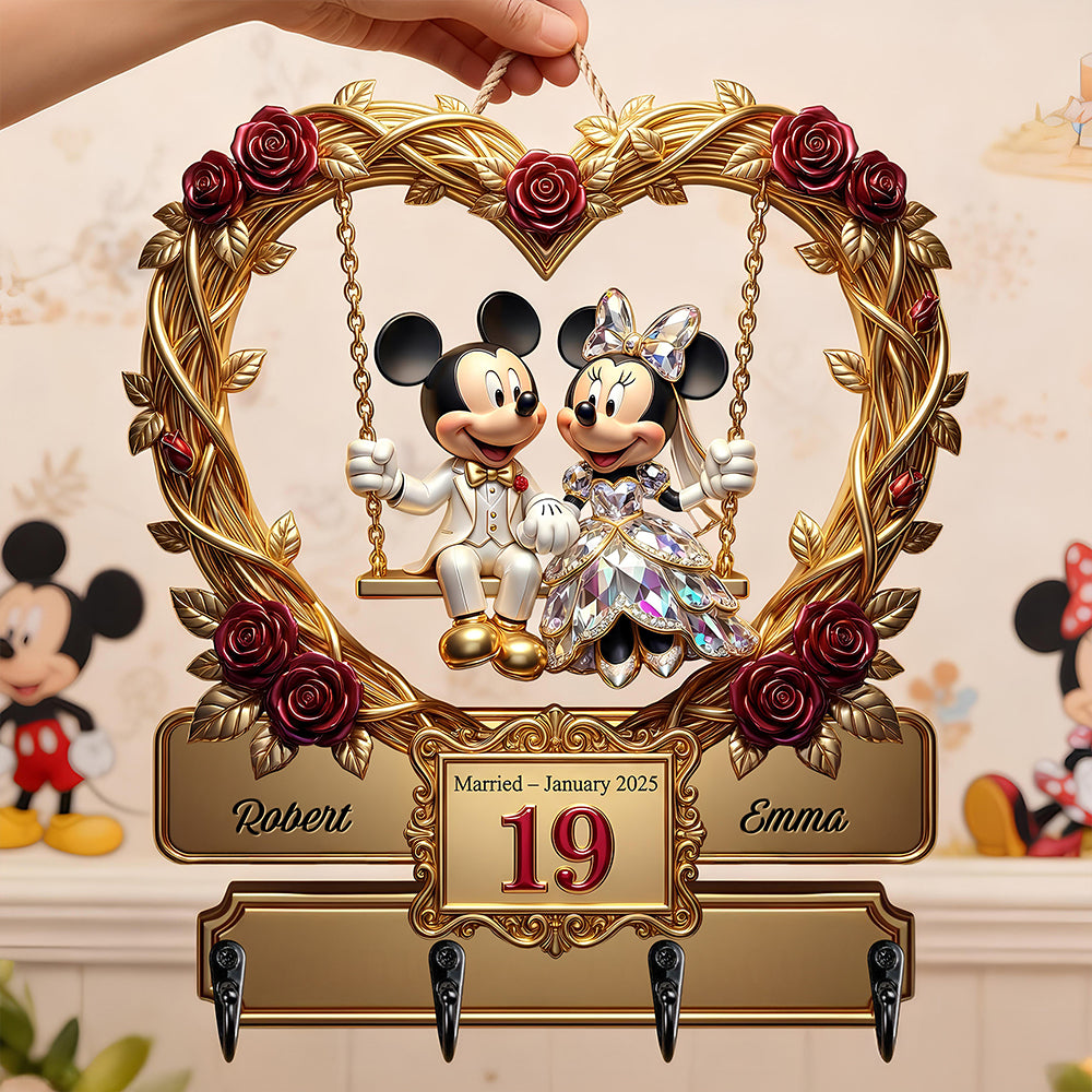 Wedding Couple Acrylic Key Hanger - Personalized Gifts For Couples 05padt200126-Homacus