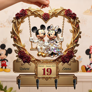 Wedding Couple Acrylic Key Hanger - Personalized Gifts For Couples 05padt200126-Homacus