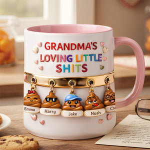 Loving Little Sh*ts Accent Mug - Personalized Gifts For Grandma 01HUDT090126-Homacus