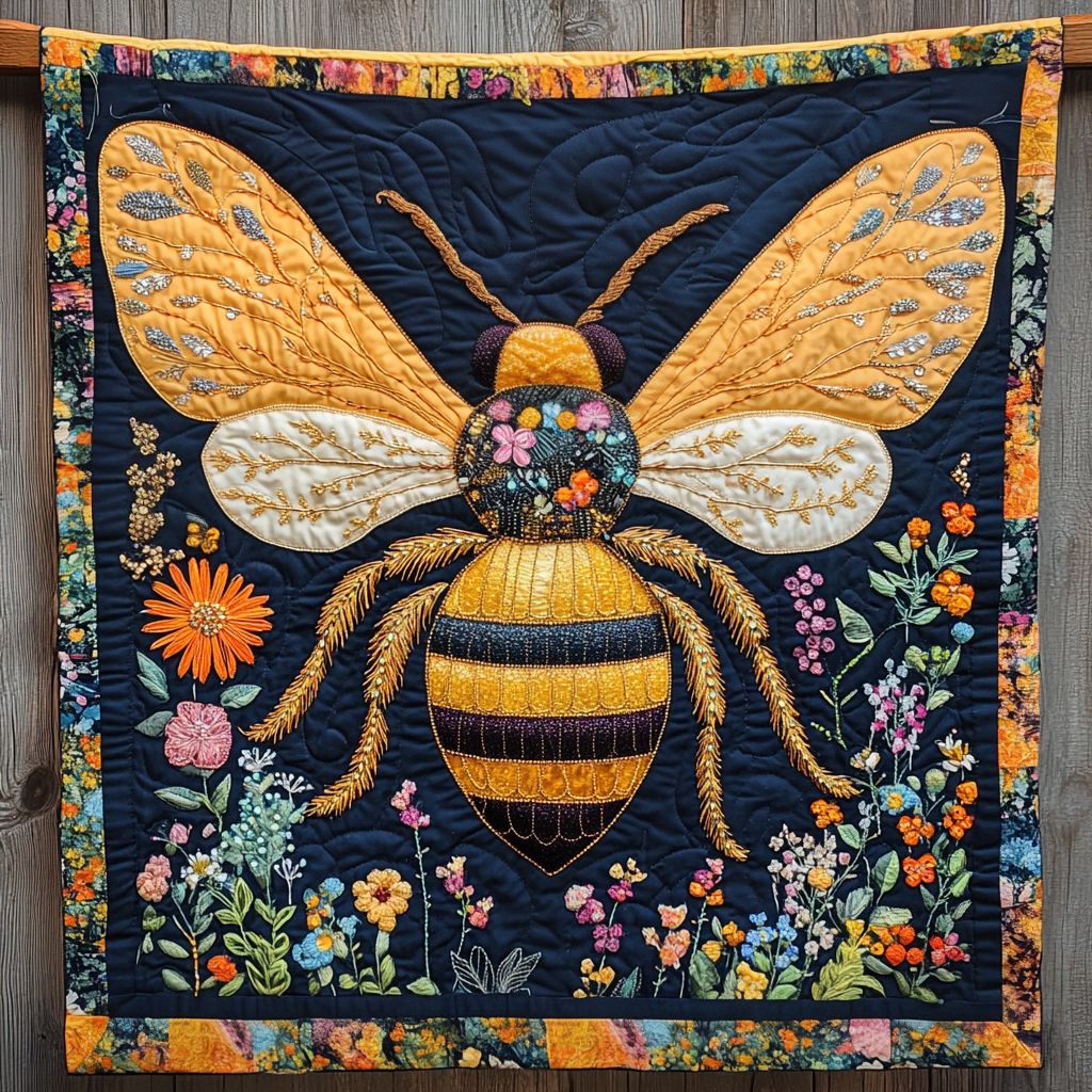 Gifts For Bee Lover Blanket Floral Flight-Homacus