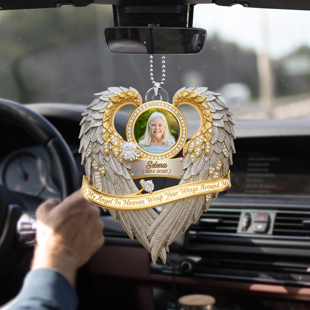 Angel In Heaven Car Ornament - Personalized Custom Photo Gift For Heaven 06HULU020825-Homacus
