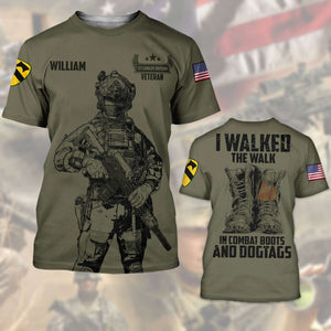 Walked The Walk, Custom Military Patches - Veteran Shirt, Personalized 3D Shirts - Veteran Day Gifts For Dad, Grandpa-Homacus