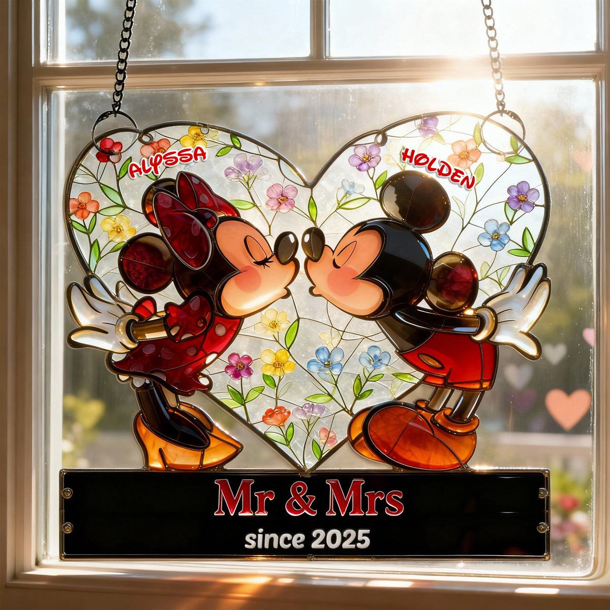 Kissing Couple Suncatcher - Personalized Gifts For Couples 01tomg150126-Homacus