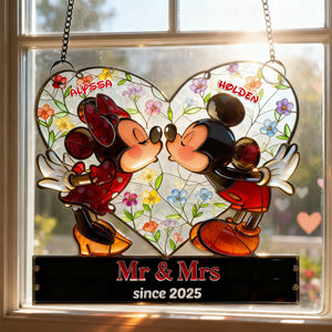 Kissing Couple Suncatcher - Personalized Gifts For Couples 01tomg150126-Homacus