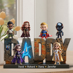 Personalized Gifts For Super Dad Plaque 05kaqn180425-Homacus
