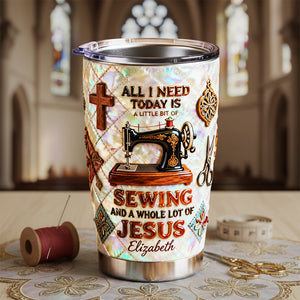 Sewing With Faith 20oz Tumbler - Personalized Gifts For Sewing Lovers 01pata291225-Homacus