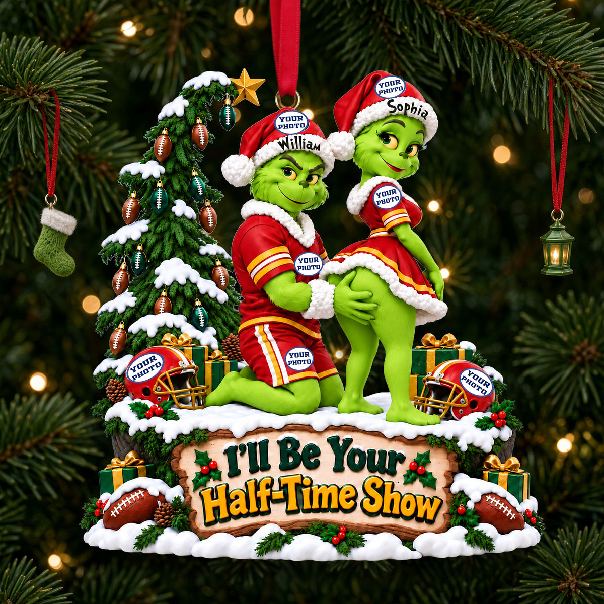 Furry Naughty Couples Acrylic Ornament - Personalized Christmas Gifts For Sports Loving Couple 04ohlu051026-Homacus