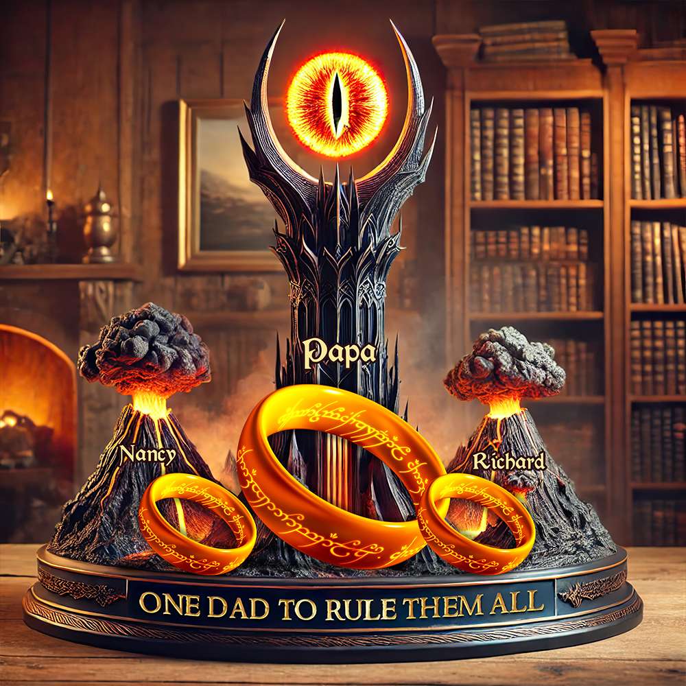 Dad Plaque One Dad To Rule Them All - Personalized Gifts For Dad 04hudt160425-Homacus