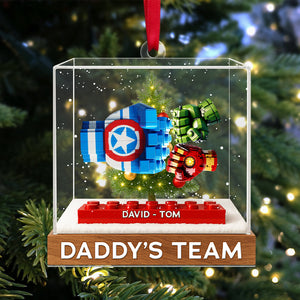 Daddy's Dream Team Personalized Christmas Gifts For Dad Acrylic Ornament 03ohtn110825-Homacus