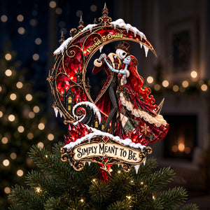 Spooky Couple Acrylic Christmas Tree Topper - Personalized Gifts For Couple 05tydh100926