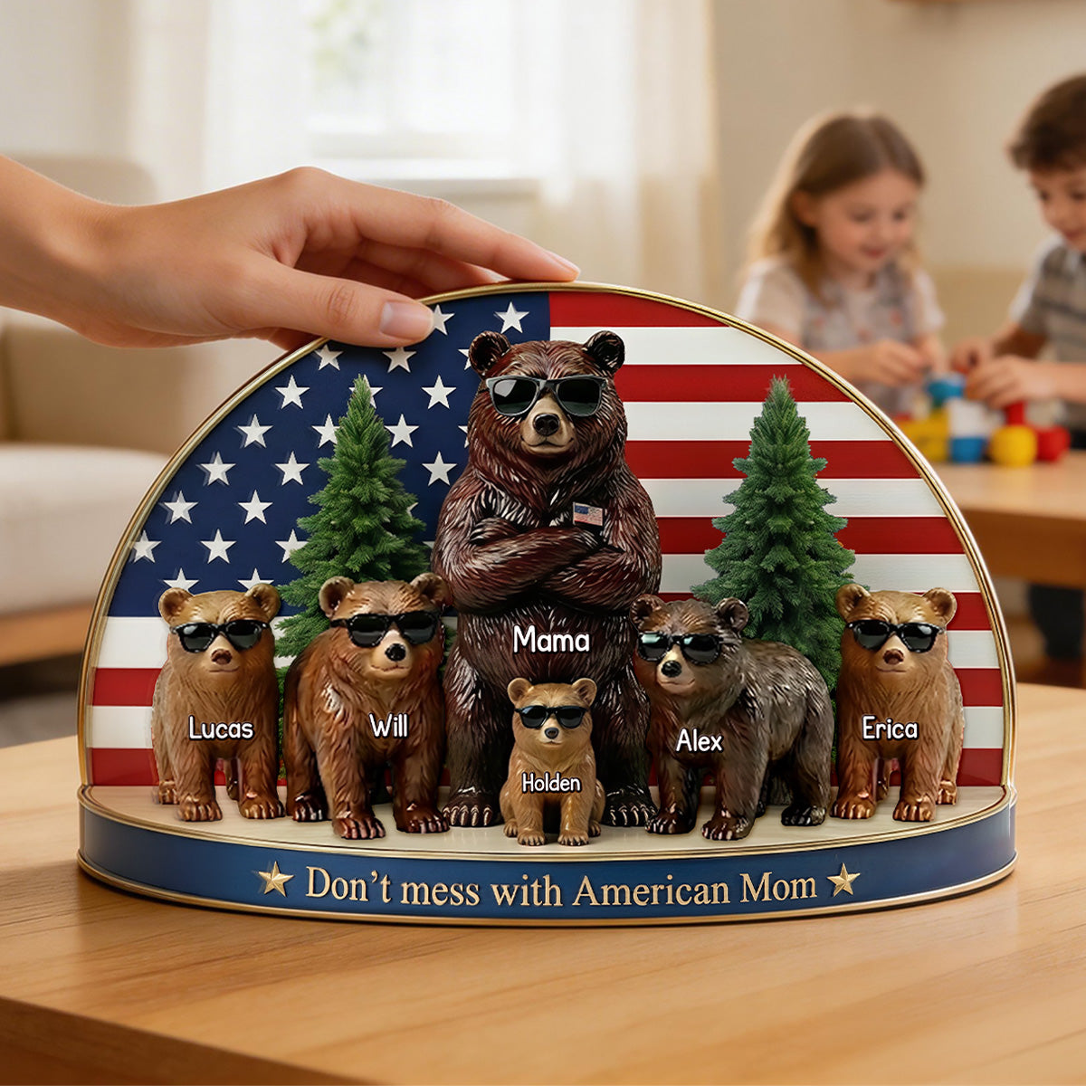 Bear Family Acrylic Plaque - Personalized Gifts For Mom 031TOMG030326-Homacus