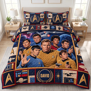 Cosmic Voyage Quilt Bed Set - Personalized Gifts 05NATN131026-Homacus