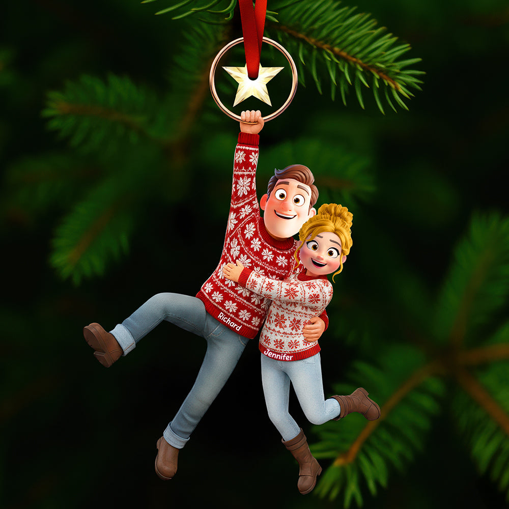Fun Hanging Couple Ornament - Personalized Gifts For Couple 02qhqn031025-Homacus