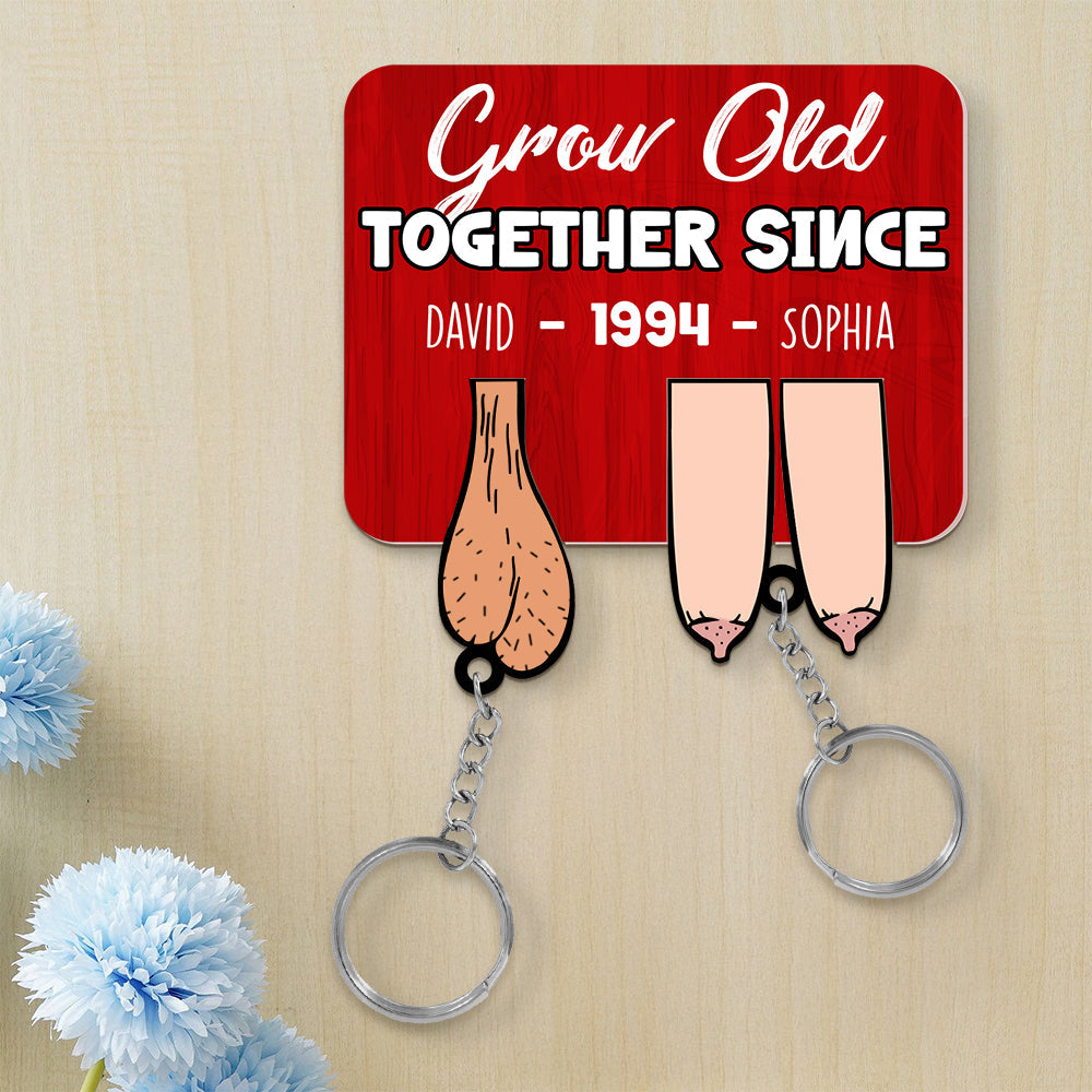 Personalized Gifts For Couple Key Holder Naughty Couple 04OHDT171224-Homacus