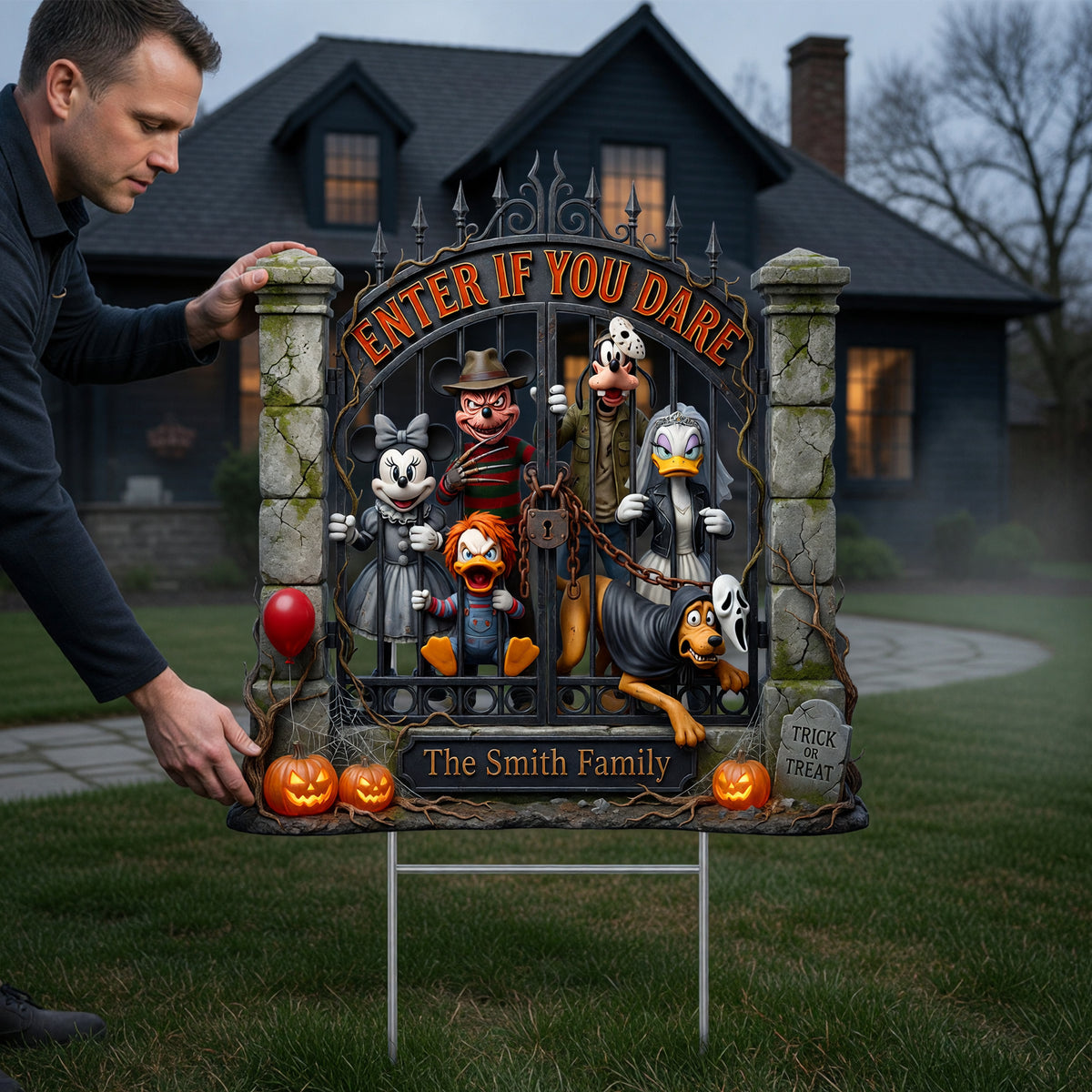 Trick Or Treat Plastic Rectangle Yard Sign - Personalized Gifts For Halloween 03toqn080826