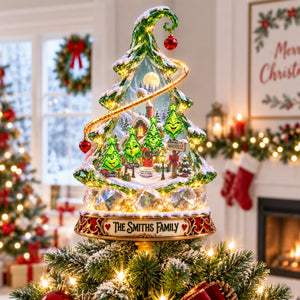 Whimsical Family Acrylic Christmas Tree Topper - Personalized Gifts For Family 03ohqn070926