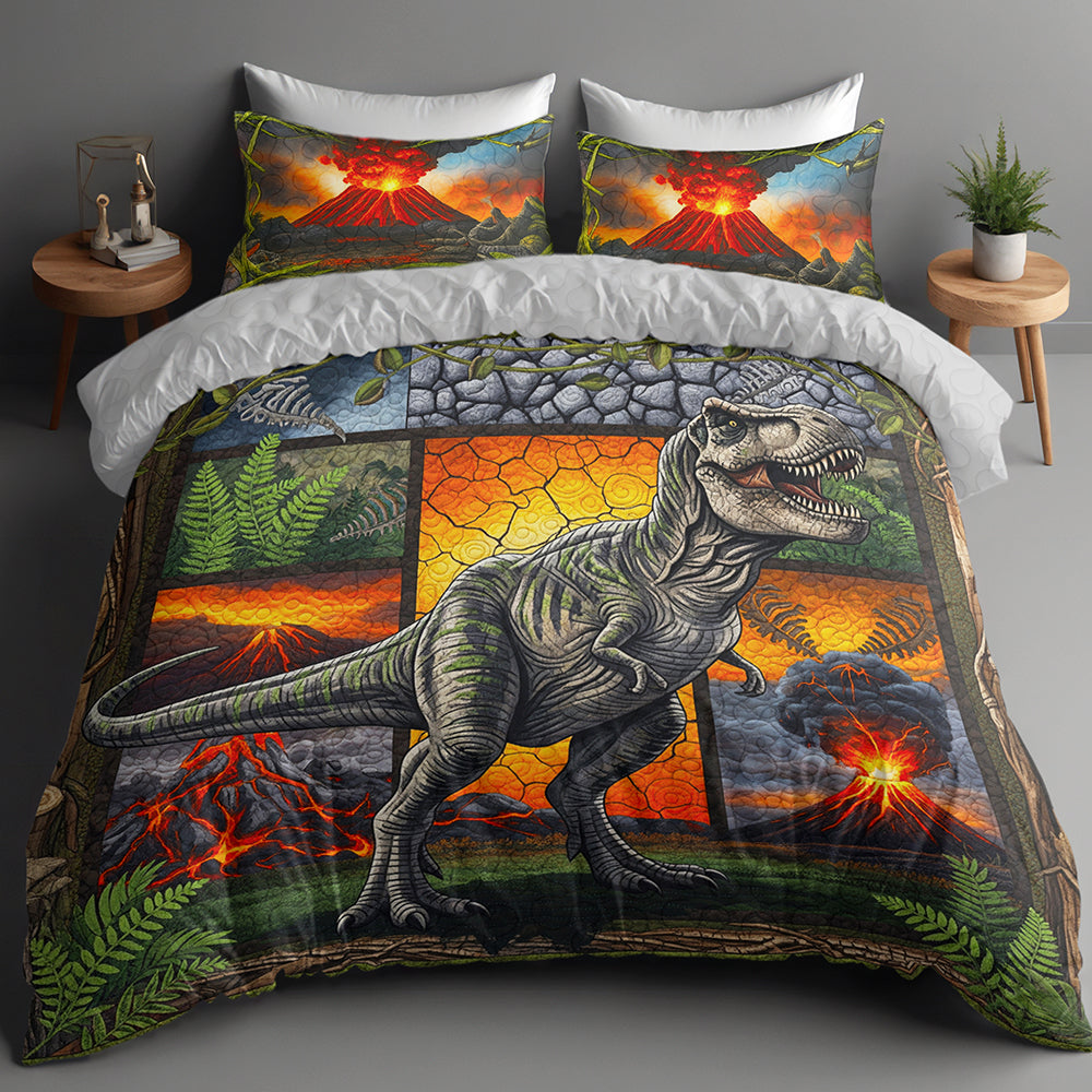 Dinosaur Quilt Bedding Set - Personalized Gifts For Dinosaur Lovers 01naqn280625-Homacus