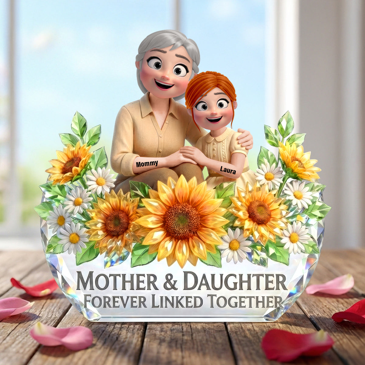 Mother And Daughter Acrylic Plaque - Personalized Gifts For Mothers 05toqn060226-Homacus