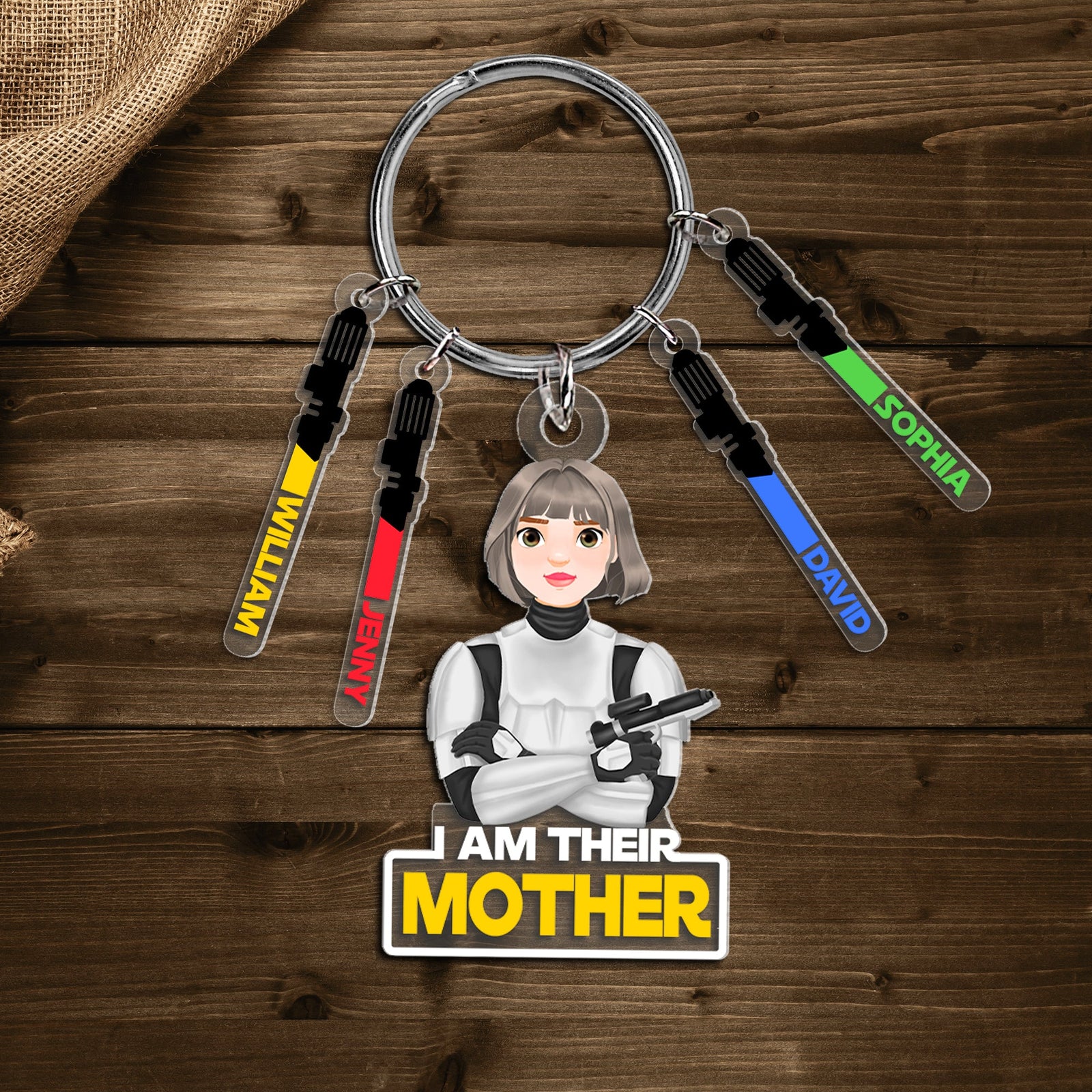 I'm Their Mother - Personalized Keychain With Charms 03natn150225hg-Homacus