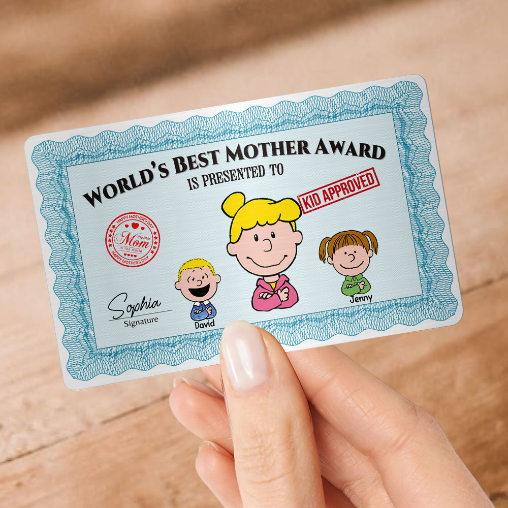 Personalized Gifts For Mom Aluminum Wallet Card 03katn140124hh World's Best Mother-Homacus
