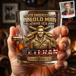 Veteran Pride Bullet Glass - Custom Photo Gifts 01TYTA150626-Homacus