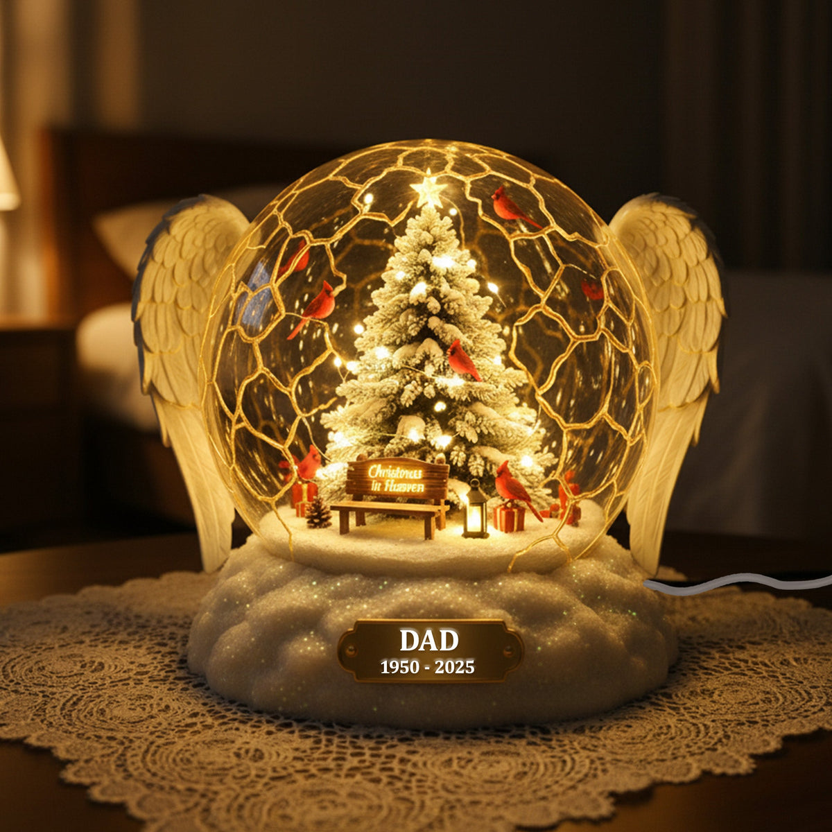 Personalized Cardinal Memorial Custom Shape Acrylic Light Box – Heaven Christmas Gift For Family 04tomg051125-Homacus