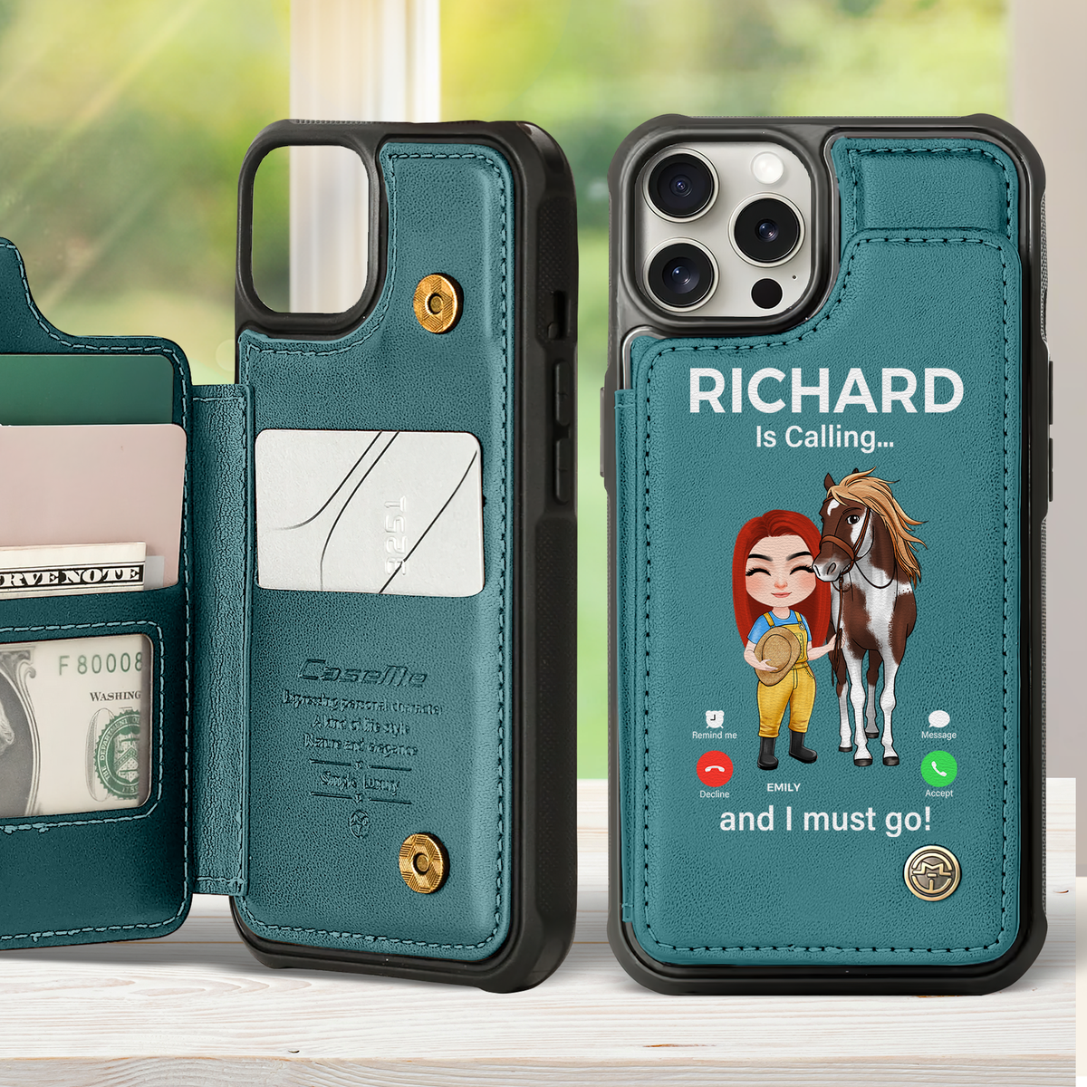 Personalized Gifts For Horse Lovers 04acpu190325 Leather Flip Wallet Phone Case-Homacus