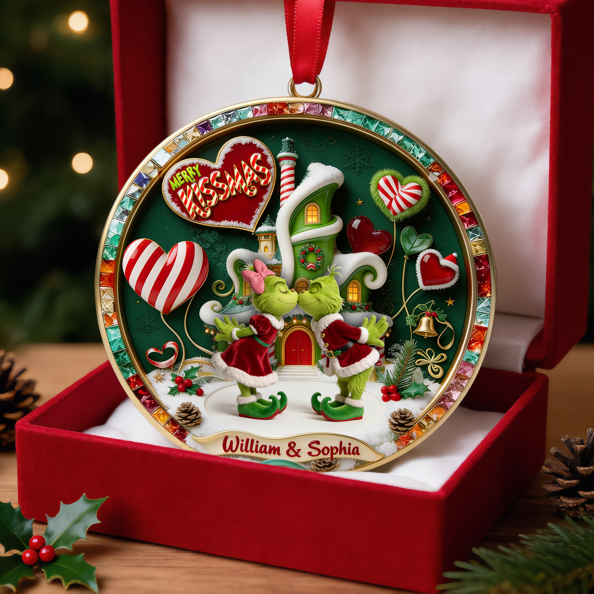 Romantic Couple Acrylic Ornament - Personalized Gifts For Couple 02tolu110926