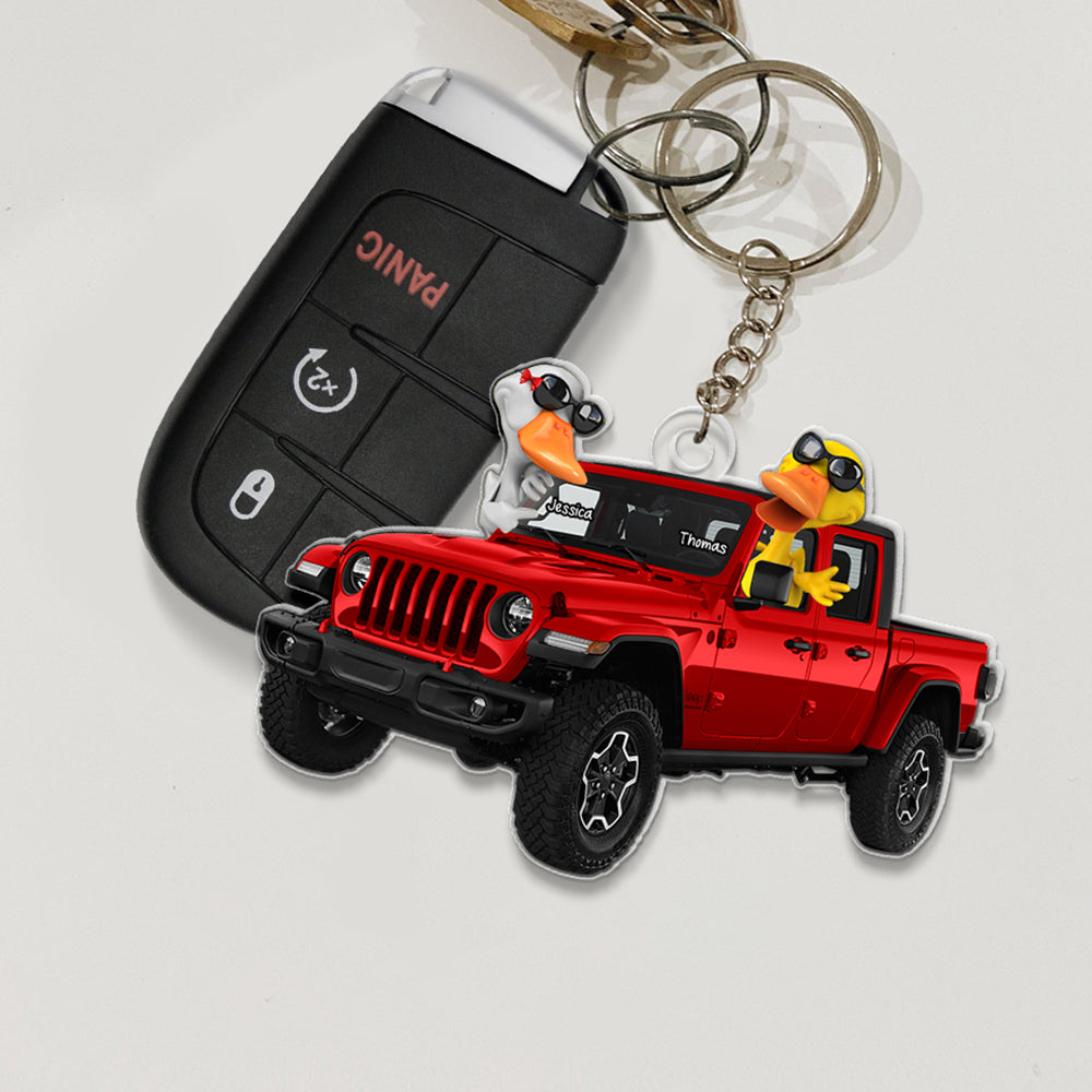 Happy Ducks Keychain - Personalized Gifts For Off-road Lovers 02qhqn281224-Homacus