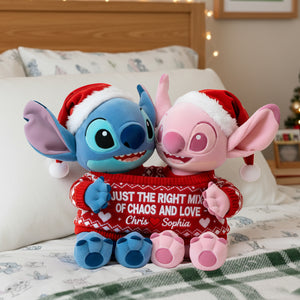 Couple In Cute Sweater Shaped Pillow - Personalized Gifts For Couple 03QHLU121125-Homacus