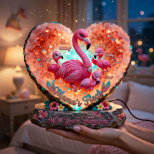 Flamingo Mama Light Box - Personalized Gifts For Mothers 02hudt130426-Homacus