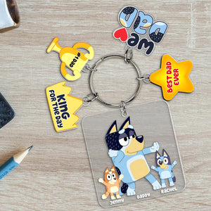 Personalized Gifts For Dad Keychain With Dog Charms 01natn230524-Homacus
