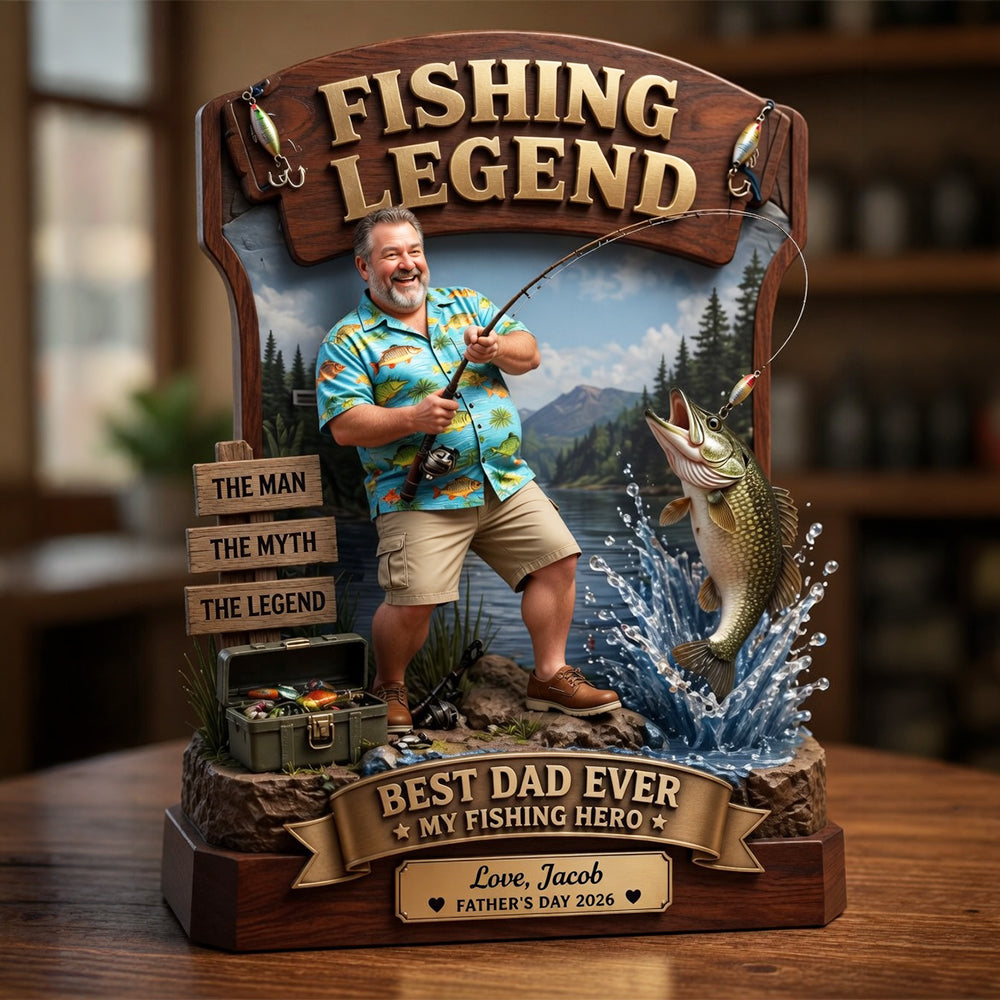 Fishing Legend Acrylic Plaque - Custom Photo Gifts For Fishing Dads 04tydt300426-Homacus