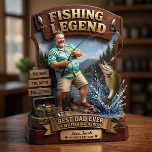 Fishing Legend Acrylic Plaque - Custom Photo Gifts For Fishing Dads 04tydt300426-Homacus