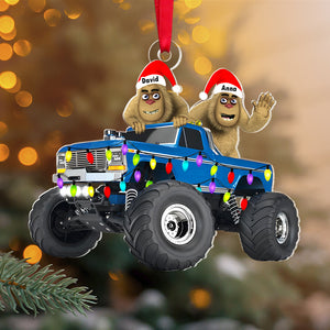 Personalized Gifts For Monster Truck Rider Christmas Ornament, Happy Bigfoot 04qhtn160924-Homacus