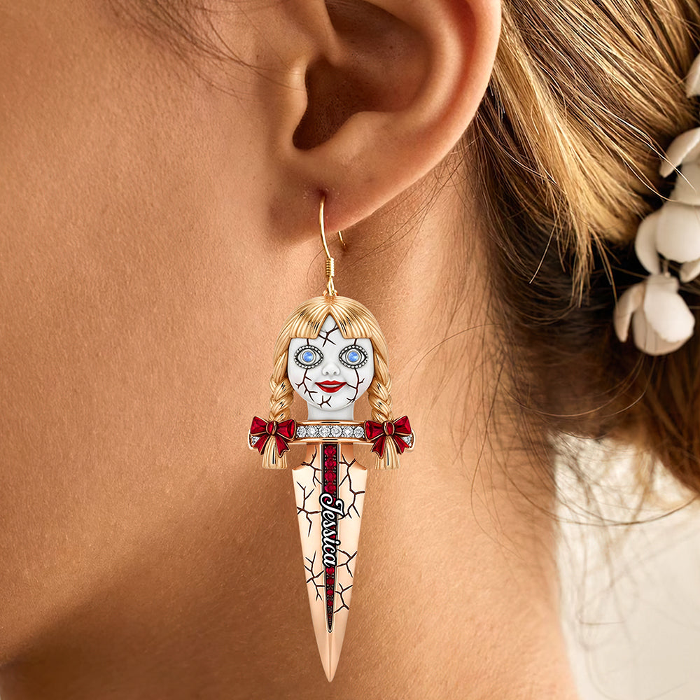 Creepy Knife Earrings, Personalized Gifts For Horror Movie Fans 01naqn160725-Homacus