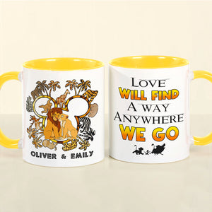 Personalized Gifts For Couple Accent Mug Love Movie 03XQMH090724-Homacus