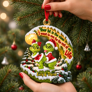 Funny Couple Ornament - Personalized Gifts For Couple Christmas Ornament 07OHDH211026-Homacus