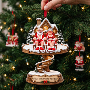 Lovely Old Couple Acrylic Ornament - Personalized Christmas Gifts For Couples 04ohlu131026-Homacus
